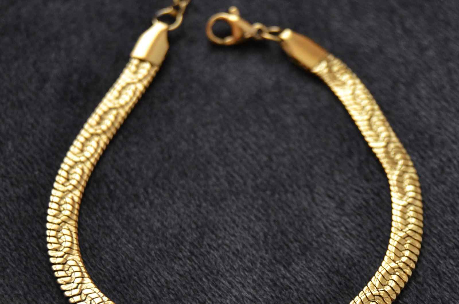 Gold Herringbone Bracelet